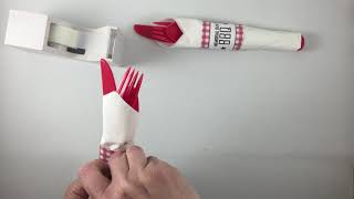 How to Wrap Silverware in Paper Napkins [upl. by Gannon]