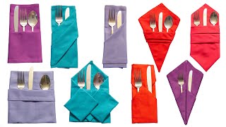 9 Silverware Pocket Ideas From A Napkin [upl. by Budde]