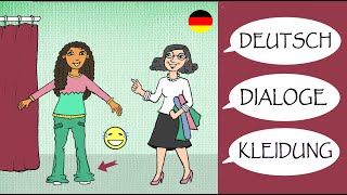 Deutsch lernen Dialoge  Kleidung kaufen  shopping  German lesson clothing  A2  B1 [upl. by Ahsienad588]