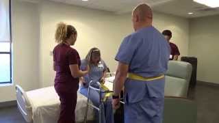 Physical Therapy Transfer Training  How To Transfer From Wheelchair To Bed [upl. by Aynotel]