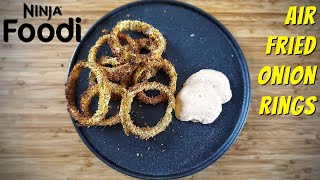 Ninja Air Fryer Onion Rings  Make Them From Scratch [upl. by Martica311]