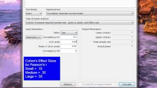 Power Analysis  Pearson r Correlation Coefficient Using G Power [upl. by Enamart]