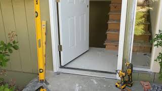 Jeld Wen Front Door Installation  Really crappy products and craftsmanship PART 1 [upl. by Ahsatal]