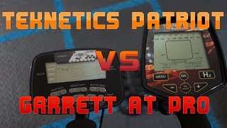 Metal Detecting Teknetics Patriot vs Garrett AT Pro [upl. by Yreffoeg]