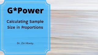 GPower Calculating Sample Size in Proportions [upl. by Drofnelg]