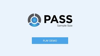 PASS Power Analysis and Sample Size Software Product Demo [upl. by Varini]