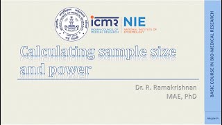 12 Calculating sample size and power [upl. by Yellek]