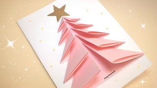 Manualidades Navidad TARJETA DE FELICITACIÓN NAVIDEÑA  Fácil y rápido [upl. by Darya]