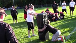 Football Tackling Drills  Hawk Roll Tackle [upl. by Aihsemat668]