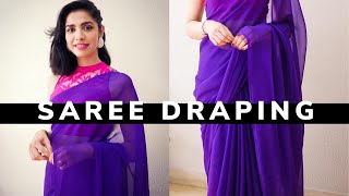 How beginners can drape a Saree in 6 Easy Steps [upl. by Artinek]