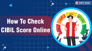 How To Check CIBIL Score Online  HDFC Bank [upl. by Adamok]