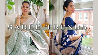 Latest Trends amp Designs in Banarasi Sarees  Styling Tips [upl. by Retse]