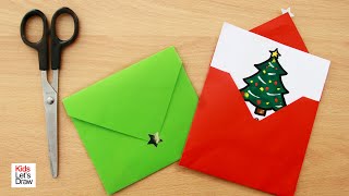 Aprende hacer SOBRES para Tarjetas Navideñas en 1 MINUTO DIY [upl. by Balcer]