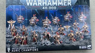 Adeptus Custodes Auric Champions Battleforce Unboxing [upl. by Bryna696]