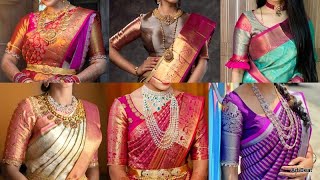 Designer Silk Saree Blouse Designs  25 Amazing Blouse Work Designs For Pattu Sarees [upl. by Aisercal275]