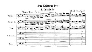 Grieg  Holberg Suite Complete Score [upl. by Ahsekad205]