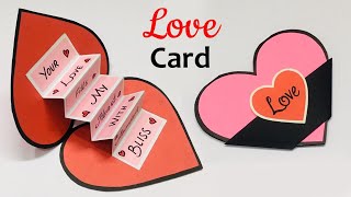 Valentines Day Cards  Valentine Cards Handmade Easy  Greeting Cards Latest Design Handmade  385 [upl. by Jerz]