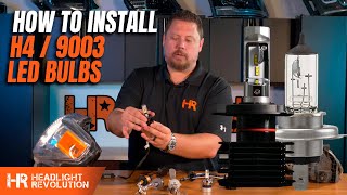 How to install H4 or 9003 LED Headlight Bulbs  Tips and Tricks from Headlight Revolution [upl. by Camey169]