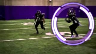 Northwestern Wildcats open field tracking Defensive backs [upl. by Ahseile]