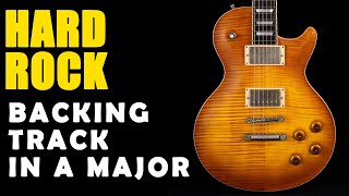 Hard Rock Backing Track in A Major  Easy Jam Tracks [upl. by Asirrom]