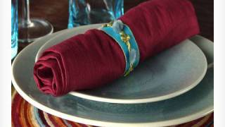 Easy Napkin Design  Rolling Silverware in Napkins [upl. by Darbee818]