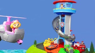 Paw Patrol Spielzeuge Feuerwehrmann Marshall amp My Size Lookout Tower [upl. by Publea343]