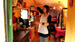 Gypsy WagonTiny House Tour in Germany RecycledDumpster Dived [upl. by Player]