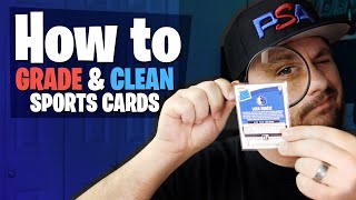 How To Grade amp Clean Your Sports Cards Before Submitting to PSA BGS or SGC sportscards thehobby [upl. by Ylle]