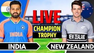 India vs New Zealand Match 12  Live Cricket Match Today  IND vs NZ  Champions Trophy Last 40 Ov [upl. by Anegue290]