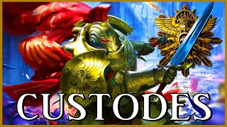 ADEPTUS CUSTODES  Auric Mortalis  Warhammer 40k Lore [upl. by Nosille]