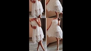 tutorial crochet vestido de boda paso a paso how to do subtitulos in several lenguage [upl. by Aiduan98]