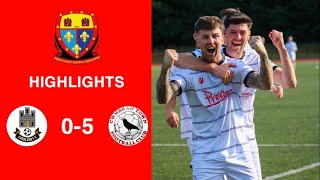 Caerleon 05 Cwmbrân Town  Gwent FA Senior cup  Quarter final highlights [upl. by Ocirederf]