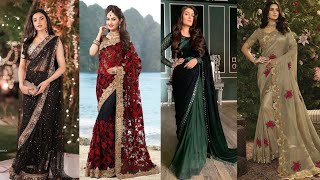 New Saree Designs 2022 Party Wear Chiffon Saree Pakistani Designer Saree [upl. by Atlante]