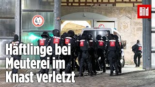 Gefängnismeuterei Polizei stürmt Knast in Thüringen  JVA Untermaßfeld [upl. by Garrett]